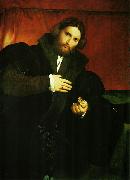 Lorenzo Lotto, Portrat eines Edelmannes mit Lowentatze